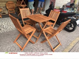 Bàn ghế gỗ cafe hgh 428