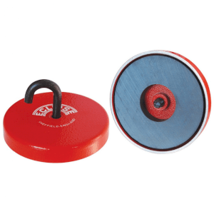 Nam châm Eclipse Ferrite Shallow Pot Magnets Red (With Removable Hook)-(With Hook)
