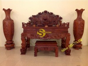 Sập thờ gỗ hương – SĐ04