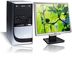 Máy tính Desktop Acer Aspire SA85 (Celeron D 336/256KB Cache/533Mhz, 256 DDR, 80GB SATA) Acer 15" CRT