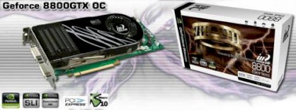Inno3D GeForce 8800GTX Overclock (Geforce 8800 GTX, 768MB, 384-bit, GDDR3, PCI-Express x 16) 