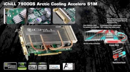 Inno3D Geforce 7900GS Accelero S1M IChill ArcticCooling (Geforce 7900GS, 256MB, 256-bit, GDDR3, PCI-Expressx16)  