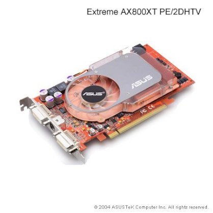 ASUS Extreme AX800XT PE/2DHTV/256M (ATI Radeon X800 XT Platinum Edition, 256MB, GDDR3, 256-bit, PCI Express x16) 