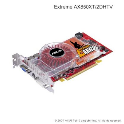 ASUS Extreme AX850XT/2DHTV/256M (ATI Radeon X850XT, 256MB, GDDR3, 256-bit, PCI Express x16)