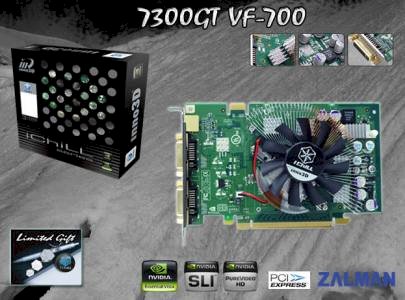 Inno3D Geforce 7600GT VF700 I-Chill Zalman (Geforce 7600GT, 128MB, 128-bit, GDDR3, PCI-Expressx16)  