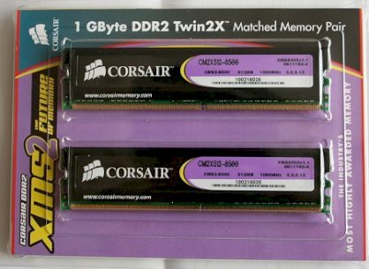 Corsair - DDR2 - 1GB (2x512MB) - bus 675MHz - PC 5400 kit