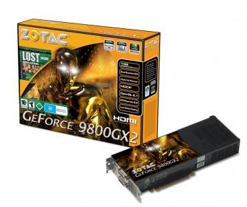 ZOTAC ZT-98TEY2P-FSP (NVIDIA GeForce 9800 GX2, 1GB, 256-bit, GDDR3, PCI Express x16)