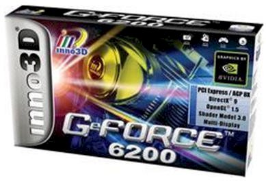 INNO3D Geforce 6200 (NDIVIA Geforce 6200, 256MB, 64-bit, GDDR2, AGP 8x)