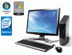 Máy tính Desktop Acer Aspire L3600 (004) (Intel Core 2 Duo E4500 2.2GHz, 1GB RAM, 250GB HDD, VGA Intel GMA 3100, LCD 1516WB 15inch, PC DOS)