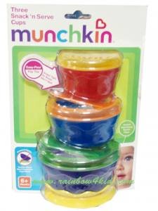 Bộ 3 Hộp Đựng Đồ Ăn - Munchkin Snack 'n Serve Cups