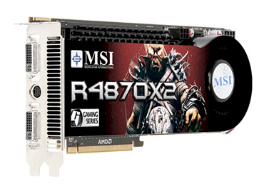 MSI R4870X2-T2D2G-OC (ATI Radeon HD 4870X2, 2GB, 256x2-bit, GDDR5, PCI Expressx16 2.0) 