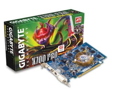 GIGABYTE GV-RX70P128D (ATi Radeon X700 Pro, 128MB DDR3, 128 bit, PCI Express x16) 