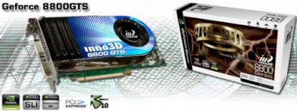 Inno3D Geforce 8800GTS (Geforce 8800 GTS, 640MB, 320-bit, GDDR3, PCI-Express x 16)