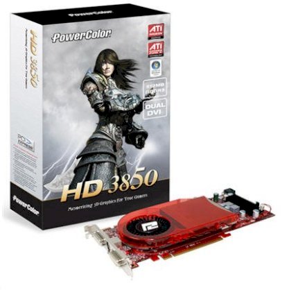 POWERCOLOR HD3850 (AX3850 512MD3-V2) (ATI Radeon HD 3850, 512MB, 256-bit, GDDR3, PCI Express x16 2.0) 