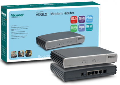 Micronet SP3364 - 4 port ADSL2+ Modem  router