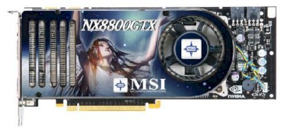 MSI NX8800GTX-T2D768E-HD (NDIVIA GeForce 8800 GTX, 768MB, 384-bit, GDDR3, PCI Express x16)