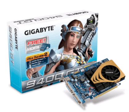 GIGABYTE GV-N94T-512H (NVIDIA GeForce 9400 GT, 512MB, 128-bit, GDDR2, PCI Express 2.0 x16)