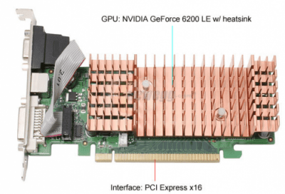BIOSTAR V6202EL13 (NVIDIA GeForce 6200 LE, 128MB, 32-bit, GDDR2, PCI Express x16 )