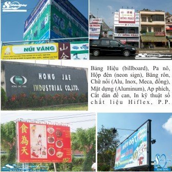 Thiết Kế,Thi Công Bảng Hiệu (Billboard),Hộp đèn, Pano,Chữ Meca,Alu