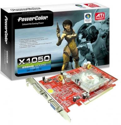 POWERCOLOR X1050 256MB (ATI Radeon X1050, 256MB, 128-bit, GDDR2, PCI Express x16) 