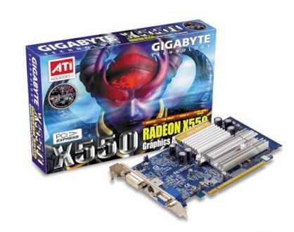 GIGABYTE GV-RX55128D (ATI RadeonTM X550, 128MB, GDDR, 128-bit, PCI Express x16)