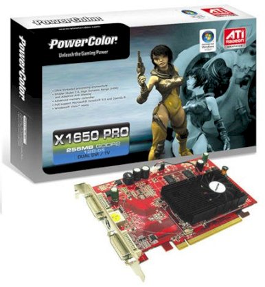 POWERCOLOR X1650 256MB (ATI Radeon X1650, 256MB, 128-bit, GDDR2, PCI Express x16) 