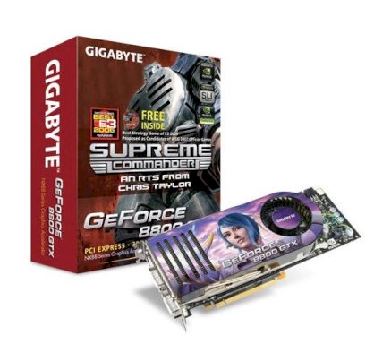 GIGABYTE GV-NX88X768H-RH (NVIDIA GeForce 8800GTX, 768MB, GDDR3, 384-bit, PCI Express x16)