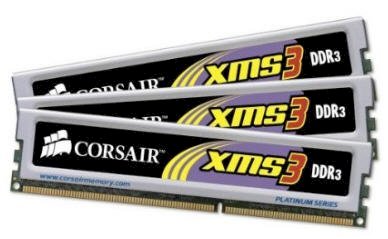 Corsair XMS3 (TR3X6G1600C9) - 6GB (3x2GB) - bus 1600MHz - PC3 12800 kit