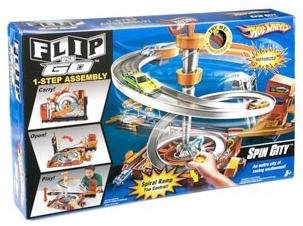 Mattel Hot Wheels Flip N Go Spin City Playset K4328