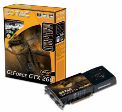 ZOTAC ZT-X26E3KB-FCP (NVIDIA GeForce GTX 260, 896MB, GDDR3, 448-bit, PCI Express x16)    