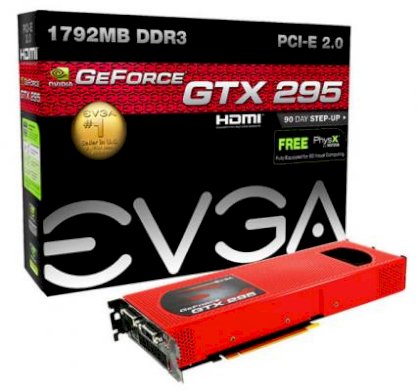 EVGA GeForce GTX 295 Red Edition (NVIDIA GeForce GTX 295, 1792MB, 896-bit, GDDR3, PCI Express x16 2.0) 