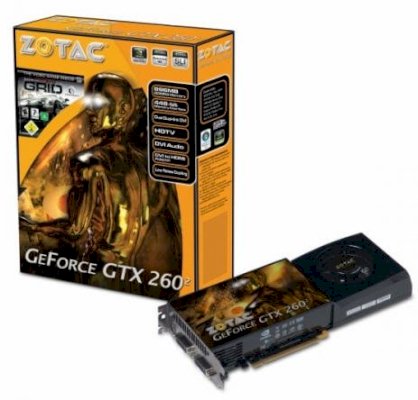 ZOTAC ZT-X26E3KB-FSP (NVIDIA GeForce GTX 260, 896MB, GDDR3, 448-bit, PCI Express x16)    