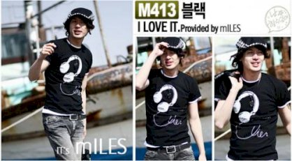 Áo phông nam  Hàn quốc màu đen Freesize MP0041