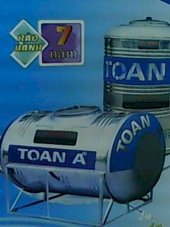 Bồn nước Inox Toàn Á 1500L ngang (Φ1180)