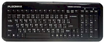 Samsung Pleomax keyboard PKB 5100 Black / White - USB Port - UltraSlim 
