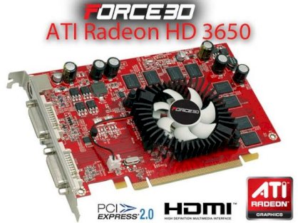 Force3D  HD3650 (ATI Radeon HD3650, 512MB, 128-bit, GDDR2, PCI Expressx16) 