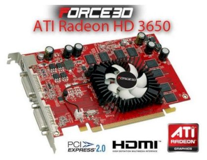 Force3D HD3650 (ATI Radeon HD3650, 256MB, 128-bit, GDDR2, PCI Expressx16) 