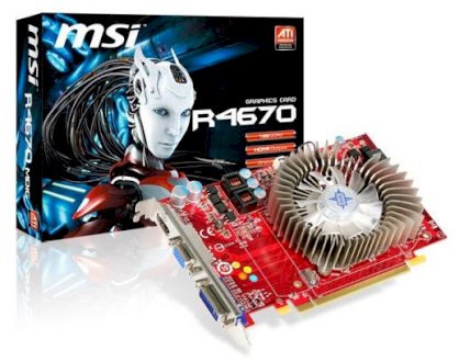 MSI R4670-MD1G (ATI Radeon HD 4670, 1GB, GDDR3, 128-bit, PCI Express x16 2.0)   