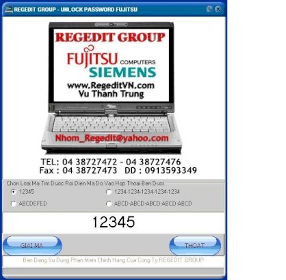 PHẦN MỀM UNLOCK PASSWORD FUJITSU