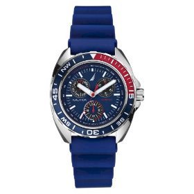 Nautica Men's N07578G Sport Ring Multifunction Blue and Red Watch