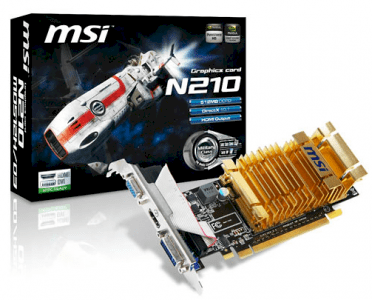 MSI N210-MD512H/D3 (NVIDIA GeForce 210, 512MB, GDDR3, 64bit, PCI Express x16 2.0)