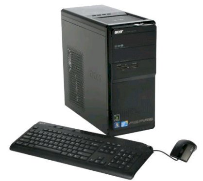 Máy tính Desktop Acer Aspire AM3802-U9062 (Intel Core 2 Quad Q8300 2.5GHz, 8GB RAM, 1TB HDD, VGA NVIDIA GeForce GT 220, Windows 7 Home Premium, Không kèm theo màn hình)
