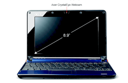 Acer Aspire One Netbook (Intel Atom N270 1.6GHz, 512MB RAM, 8GB HDD, 8.9 inch, PC Linux)