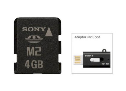 Sony Memory Stick Micro with USB Adaptor 4GB (M2)