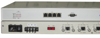 3ONEDATA Modem Quang 8E1 PDH Multiplexers Single-mode 20Km (OT240S)