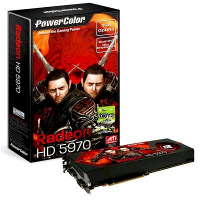 PowerColor HD5970 2GB GDDD5 (AX5970 2GBD5-MD) (ATI Radeon HD 5970, 2GB, GDDR5, 512-bit, PCI Express 2.1 x16)    