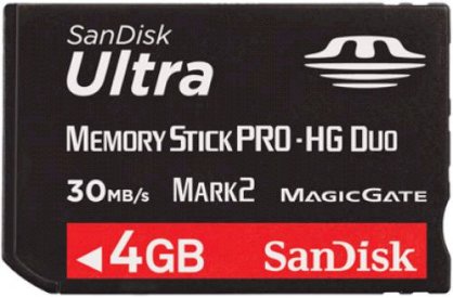 Sandisk Memory Stick PRO-HG Duo Ultra 200x 4GB 