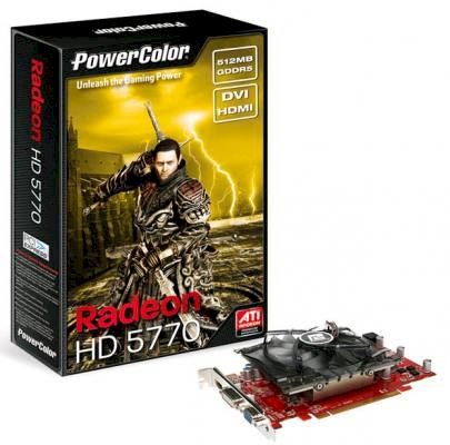 PowerColor HD5770 512M GDDR5 (AX5770 512MD5-H) (ATI RADEON HD 5770, 512MB, GDDR5, 128-bit, PCI Express 2.1 x16)      