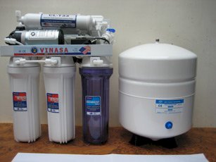 Máy lọc nước VINASA vỏ inox không nhiễm từ( 5 lõi lọc)