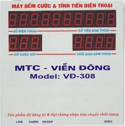 Máy tính cước điện thoại MTC - VIEN DONG ( VD-308) 